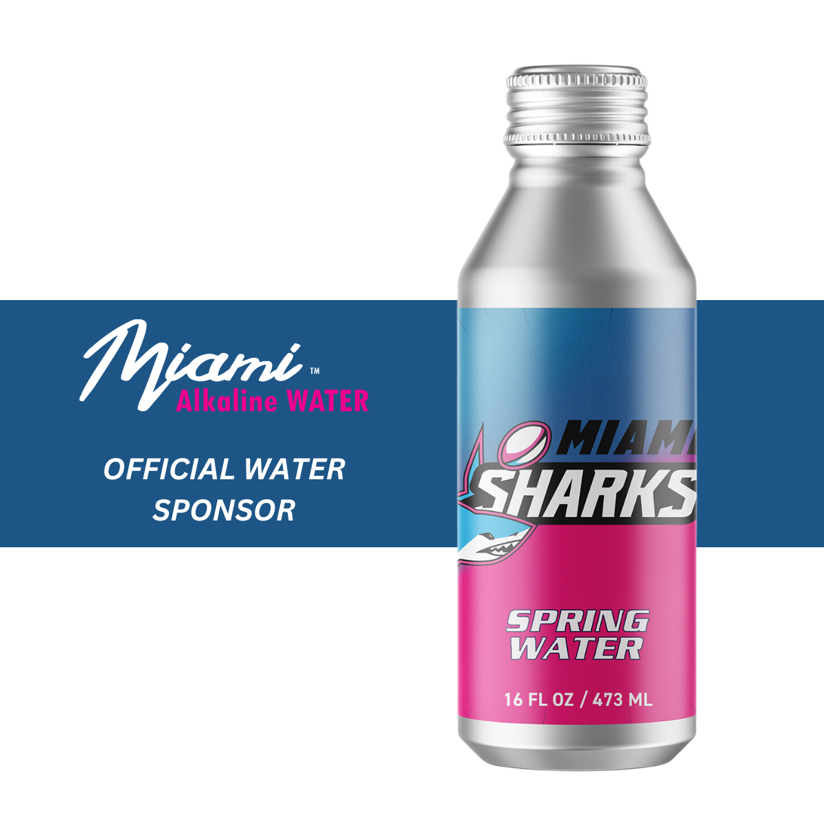 MIAMI SHARKS SPRING WATER | 473 ML | 24 PK